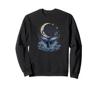 Baleine Sauvage et océanique sans Lune côtière Nautique Sweatshirt