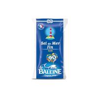 BALEINE - Sel de mer fin iodé LA | Saveurs authentiques de la mer | Idéal pour assaisonner vos plats | le sachet de 500g | LOT DE 4
