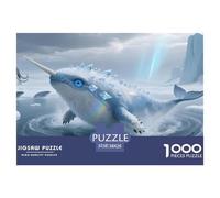 baleine1000 Pièces Aquarelle Puzzle Faune Sauvage pour Adultes Jeu D'Intelligence Parfaitpourla Détente Créativité Et CommeCadeau38x26cm/1000pcs