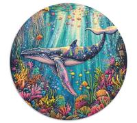 baleine1000 Pièces Puzzles pour Adultes Et Enfants UniversePuzzle Rond, DécoRation Moderne, Jeu, Cadeau Unique, Difficile, Impossible1000pcs (67.5x67.5cm)