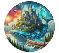 baleinePuzzles 1000 Pièces pour Adultes Rond Fantaisie CityJouet Puzzle À Défi Créatif1000pcs (67.5x67.5cm)