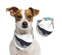 Baleines Animal Baleine,Bandanas pour Chien, écharpe en Coton, Bavoirs réglables pour Animaux de Compagnie,S