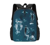 Baleines en Bleu - Faune Aérien Cartable Sac À Dos Sacs À Dos Sacs Animaux Animaux Animaux Baleine Bleu Océan Arctique Atlantique