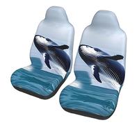 Baleines en mer Dua Sarung JOK Mobil,& Sarung JOK Mobil Depan, Cocok Untuk pour Sebagian Besar Mobil, SUV, Truk, Van, Dll.