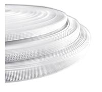 Baleines en polyester pour la couture, baleines en plastique, corsets, tiges, travaux manuels, accessoires de couture, robes, sacs, entre autres, rouleau de 46 mètres, (Blanc 101, 6 mm)