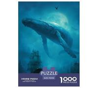 Baleines et Bateaux Puzzle 1000 Pièces Monde sous-Marin Puzzle Adulte Jeu Educatif Défi Jouets Et Enfants Cadeaux 70x50cm/1000pcs
