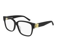 Balenciaga Femme Balenciaga BB0104O 001 Montures optiques Acétate Noir Transparent Carré