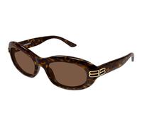 Balenciaga Femme Balenciaga BB0431S 002 Lunettes de soleil Acétate La Havane Marron Ronde