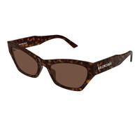 Balenciaga Femme Balenciaga BB0447S 002 Lunettes de soleil Acétate La Havane Marron Cat Eye