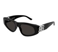 Balenciaga Femme BB0095S 018 Lunettes de soleil Acétate Noir Gris Cat Eye