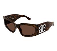Balenciaga Femme BB0321S 008 Lunettes de soleil Acétate Havane Marron Cat Eye