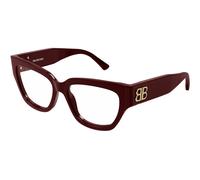 Balenciaga Femme BB0326O 004 Montures optiques Acétate Bordeaux Transparent Carré