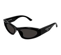Balenciaga Femme BB0387S 001 Lunettes de soleil Acétate Noir Gris Géométrique