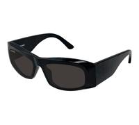 Balenciaga Femme BB0395S 003 Lunettes de soleil Acétate Noir Gris Carré