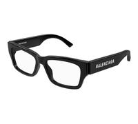 Balenciaga Homme BB0376O 001 Montures optiques Acétate Noir Transparent Carré