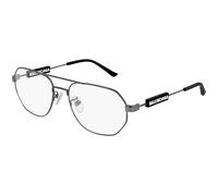 Balenciaga Unisex Balenciaga BB0117O 001 Montures optiques Métal Gris Transparent Pilote
