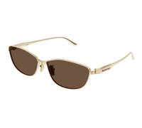 Balenciaga Unisex Balenciaga BB0357SA 003 Lunettes de soleil Métal Or Marron Carré