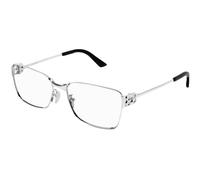 Balenciaga Unisex Balenciaga BB0375OA 003 Montures optiques Acétate Argent Transparent Carré