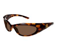 Balenciaga Unisex Balenciaga BB0384S 002 Lunettes de soleil Acétate La Havane Marron Cat Eye