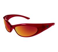 Balenciaga Unisex Balenciaga BB0384S 005 Lunettes de soleil Acétate Rouge Rouge Cat Eye
