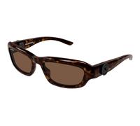 Balenciaga Unisex Balenciaga BB0409S 002 Lunettes de soleil Acétate Havane Marron Carré