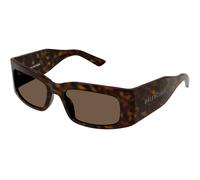 Balenciaga Unisex BB0328S 002 Lunettes de soleil Acétate Havane Marron Carré