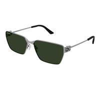 Balenciaga Unisex BB0374SK 002 Lunettes de soleil Métal Ruthénium Vert Carré