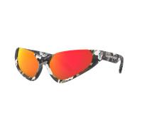 Balenciaga Unisex Sunglass BB0202S - Couleur du Monture: Gris, Couleur de Lentille: Gris