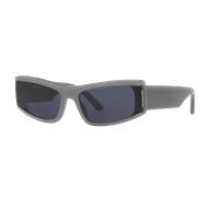 Balenciaga Unisex Sunglass BB0301S - Couleur du Monture: Gris, Couleur de Lentille: Bleu