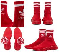 Balenciaga X Adidas Speed LT Unisexe Tricot Chaussettes Baskets Chaussures 36