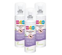 PEDIAKID Balépou Spray Anti-Poux - Répulsif Naturel Enfant 100ml x3 | Dès 3 ans, doux pour le cuire chevelu, sans alcool, sans paraben, sans rinçage, usage quotidien, aux huiles essentielles