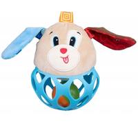 Bali Bazoo Baby Toy Rattle, chien avec balle, bleu