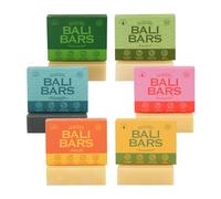Bali Botanicals Bali Bars - Savon végétalien entièrement naturel pour homme et femme - Savon artisanal fait à la main pour le visage, les mains et le corps, parfums variés de 6 pièces (127,6 g par