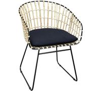 BALI chaise AMARA incl. coussin noir