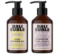 Bali Curls Curl Defining Set - Crème hydratante et gel définissant (150 ml chacun) - Pour des cheveux lisses et définis - Hydratation, définition et tenue sans collage