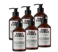 Bali Curls Lot de 6 après-shampoings hydratants 250 ml avec beurre de karité, huile de coco et extrait d'ylang-ylang pour les boucles naturelles - Après-shampoing végétalien pour cheveux secs