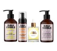 Bali CURLS Styling Heroes Bundle - 4 pièces de routine de coiffage pour des boucles définies, souples et éclatantes - Curl Cream, Volume Foam, Gel de finition et huile de liaison