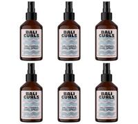 Bali CURLS Volumizing Curl Spray 6 x 150 ml - Spray pour boucles à la protéine de riz et à l'ylang-ylang - Spray rafraichissant végétalien pour le volume et la brillance - Conforme à la méthode Curly