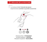 PSP Peugeot Moulin à poivre Bali Fonte manuel en fonte rouge 8 cm