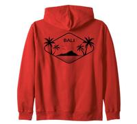 Bali Île Palmiers Vagues Oiseaux Cadeau Souvenir Gili Ubud Sweat à Capuche