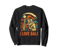 Bali Indonesia I Love Bali Vintage Women Surfs Up Sweatshirt