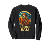 Bali Indonesia I Love Bali Vintage Women Surfs Up Sweatshirt