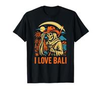 Bali Indonesia I Love Bali Vintage Women Surfs Up T-Shirt
