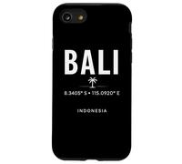 Bali Indonésie Coordonnées Motif Voyage Île Tropicale Coque pour iPhone SE (2020) / 7/8