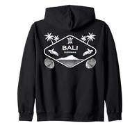 Bali Indonésie Île Tortue de Mer Palmiers Vacances Souvenir Sweat à Capuche