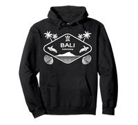 Bali Indonésie Île Tortue de Mer Palmiers Vacances Souvenir Sweat à Capuche