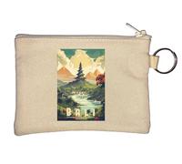 Bali Indonésie Minimaliste Voyage Poster Porte-monnaie Beige