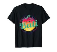 Bali Indonésie rétro Coucher de Soleil Souvenir Vintage T-Shirt Graphique avec Valeur