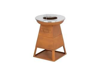 BALI OUTDOORS Braséro Plancha Rouillé en bois extérieur Cheminée Jardin