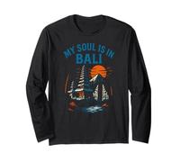 Bali Palm Trees My Soul is in Bali Vintage Women Beach Life Manche Longue
